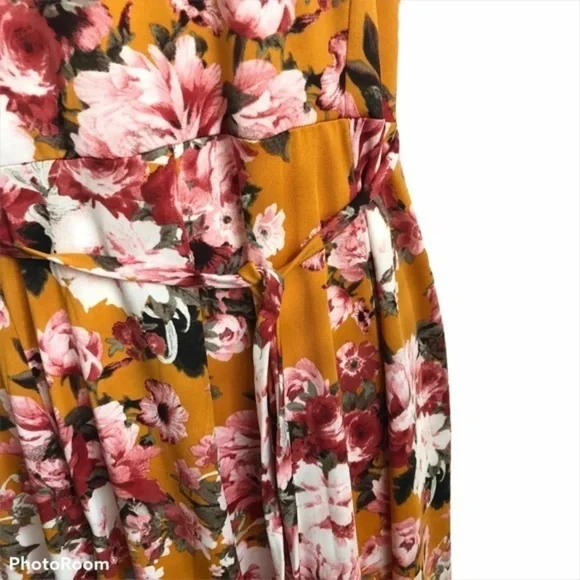 Mustard Floral Dress - NWT - Picture 7 of 9